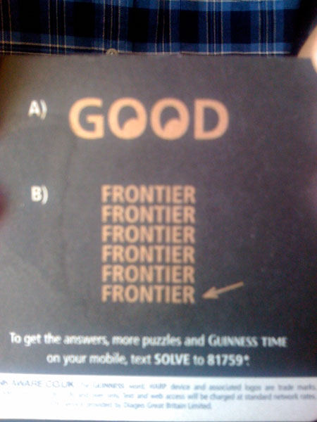 A) Good-looking B) Final frontier